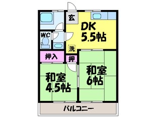 北久米荘・の物件間取画像